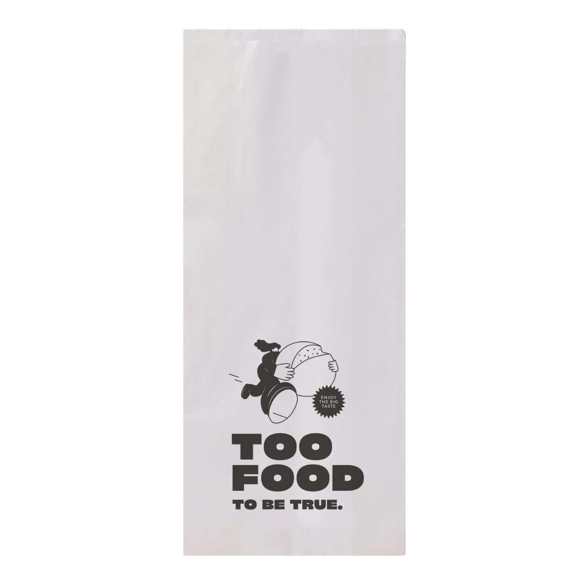 Faltenbeutel 20+7x33cm Weiß #FOOD