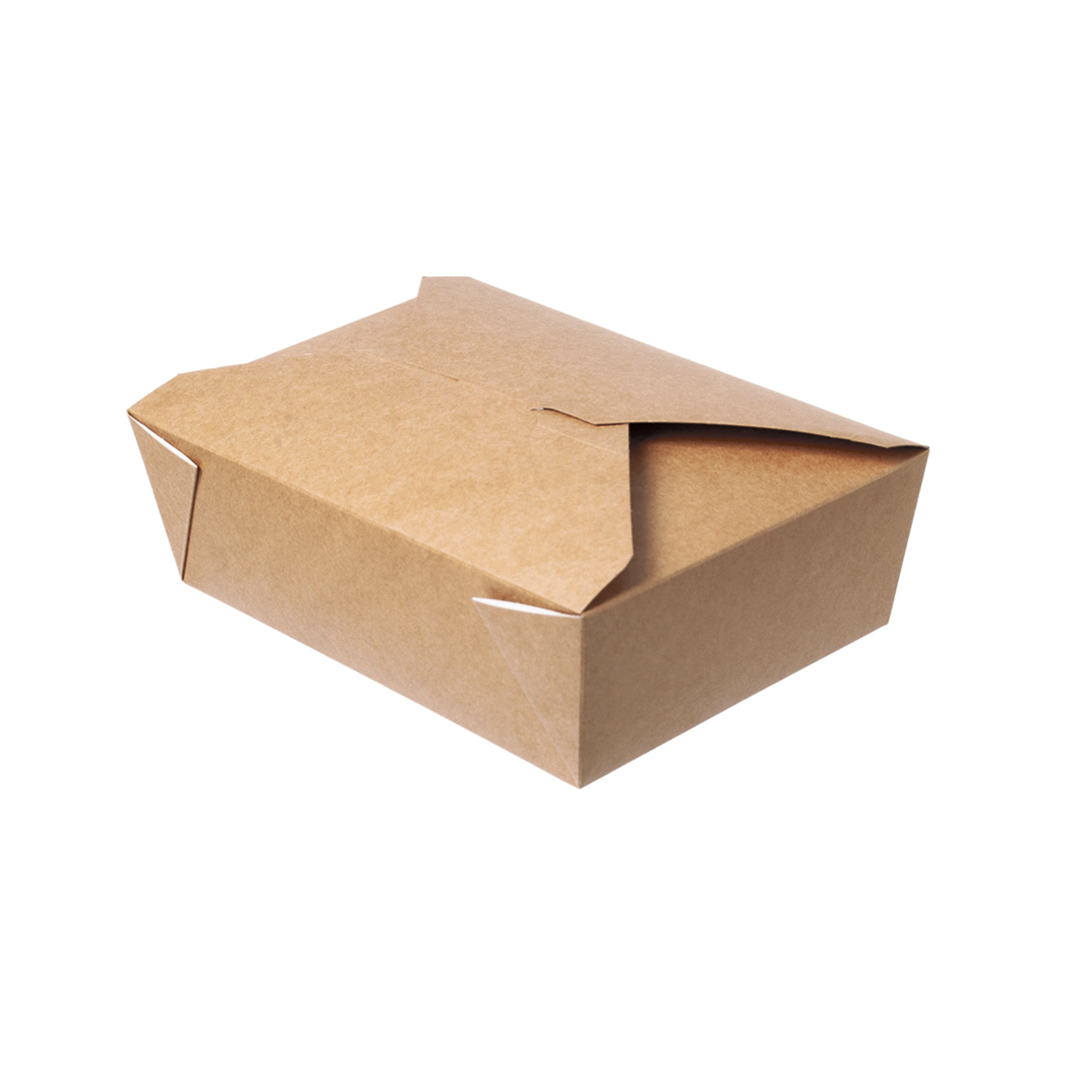 Lunchbox Pappe 1600ml Braun/Weiß | 200x140x65 mm