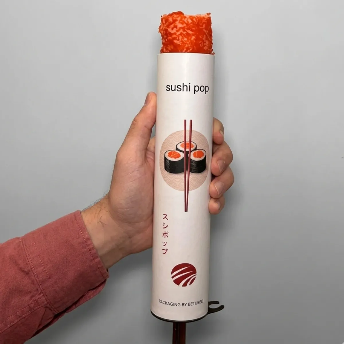 Sushi Push-Up Pappdose Sushi-Motiv Weiß | 220x48mm