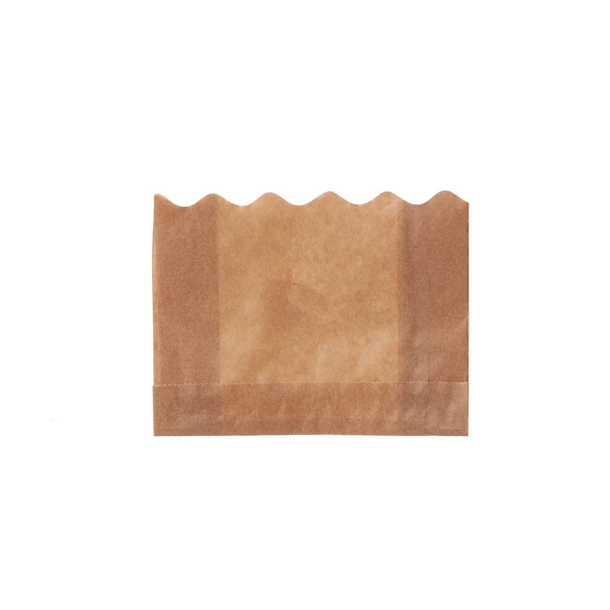 Snacktüte 12x5x9cm Kraftpapier Braun | Welle