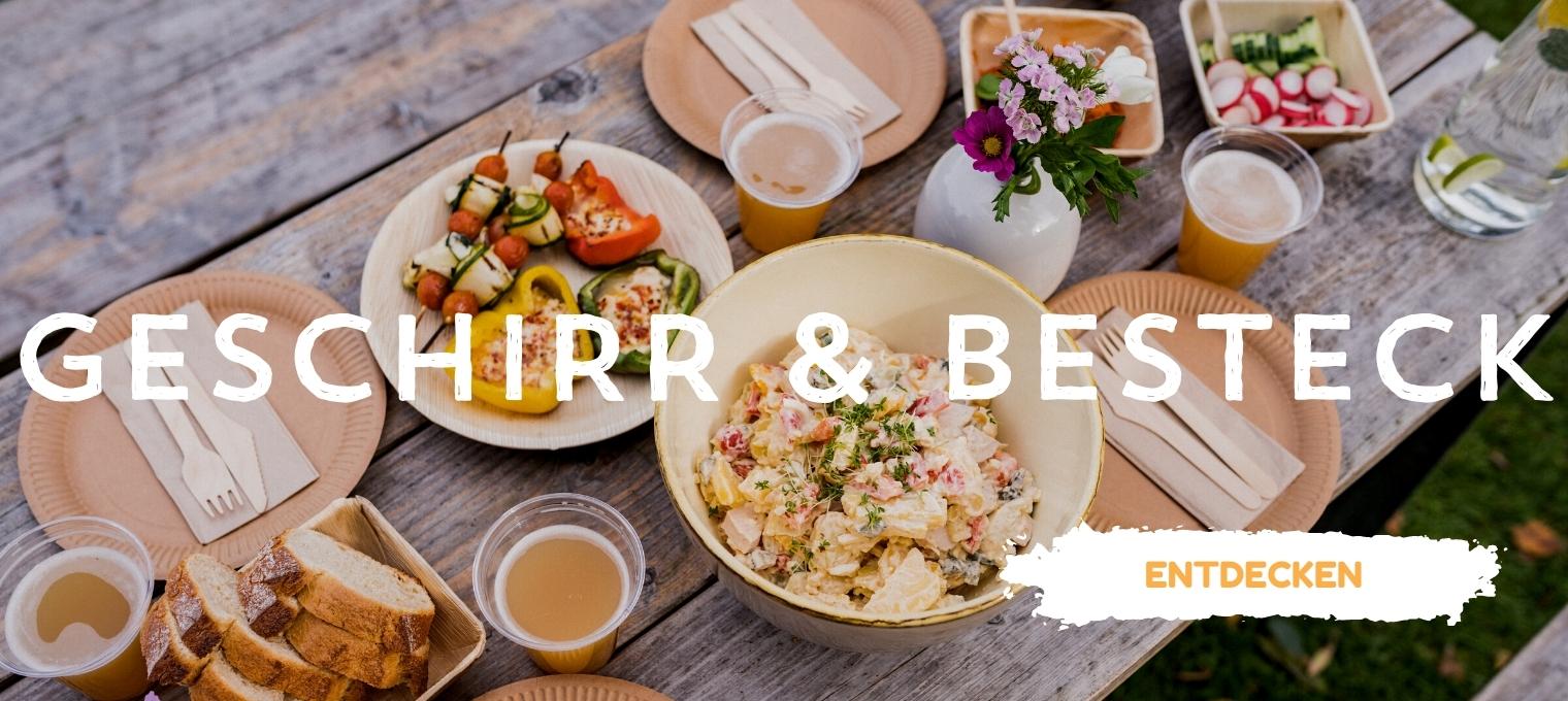 Grillgeschirr Pappteller und Besteck