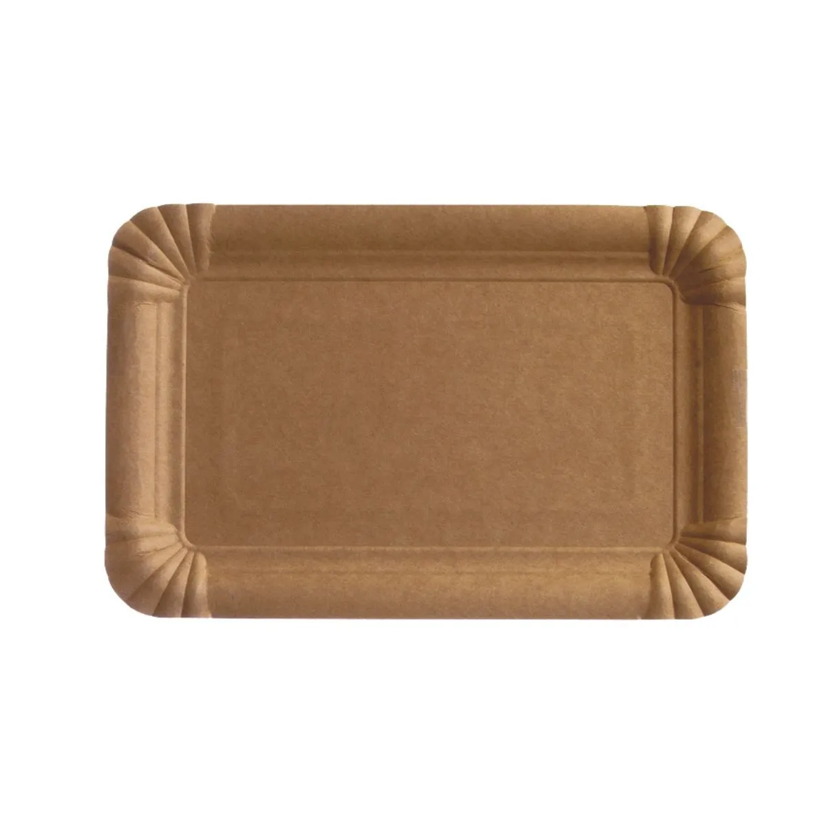 Pappteller 13x20cm Frischfaser Braun